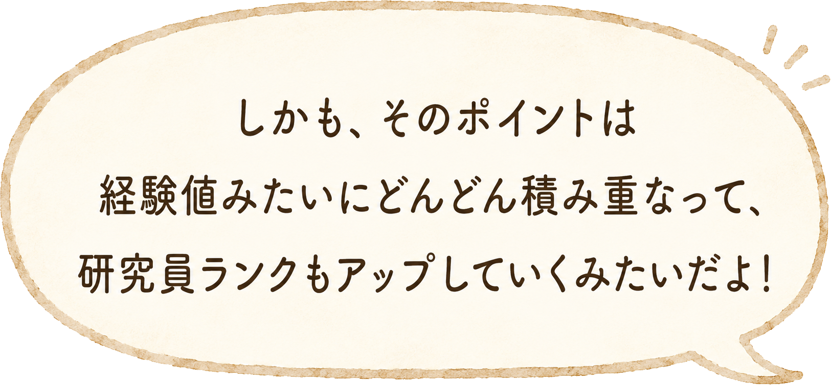 ポイントが積み重なってランクアップ