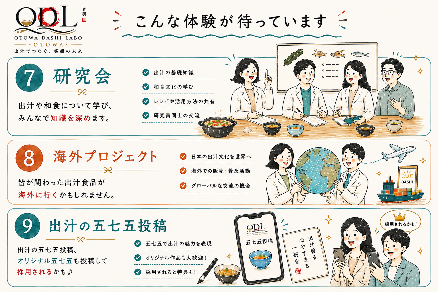 研究員になると、こんな特典が受けられます！